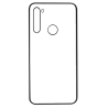 Coque pour Xiaomi Redmi Note 8T Club Rugby Castelnaudary fond quadrillé rouge blanc - coque noire TPU souple